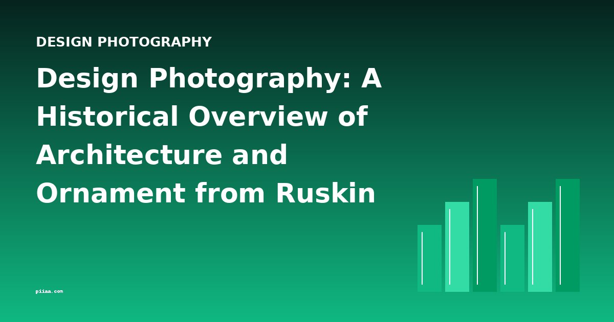 Design Photography: A Historical Overview of Architecture and Ornament from Ruskin to Modernism