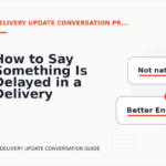 How to Say Something Is Delayed in a Delivery Update Conversation