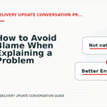 How to Avoid Blame When Explaining a Problem in Delivery Update Conversation English
