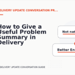 How to Give a Useful Problem Summary in Delivery Update Conversation English