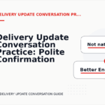 Delivery Update Conversation Practice: Polite Confirmation Examples