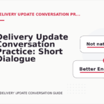 Delivery Update Conversation Practice: Short Dialogue Examples