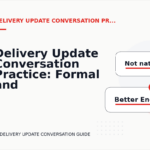 Delivery Update Conversation Practice: Formal and Friendly Versions