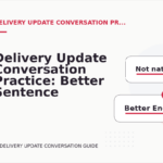 Delivery Update Conversation Practice: Better Sentence Choices