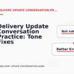 Delivery Update Conversation Practice: Tone Fixes for Real Situations
